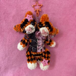 Tigir y Nala 🐯💜 Llavero Amigurumi Doble Hecho a Mano
