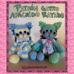 Patrón de Crochet Gatito Araña (PDF Descargable)