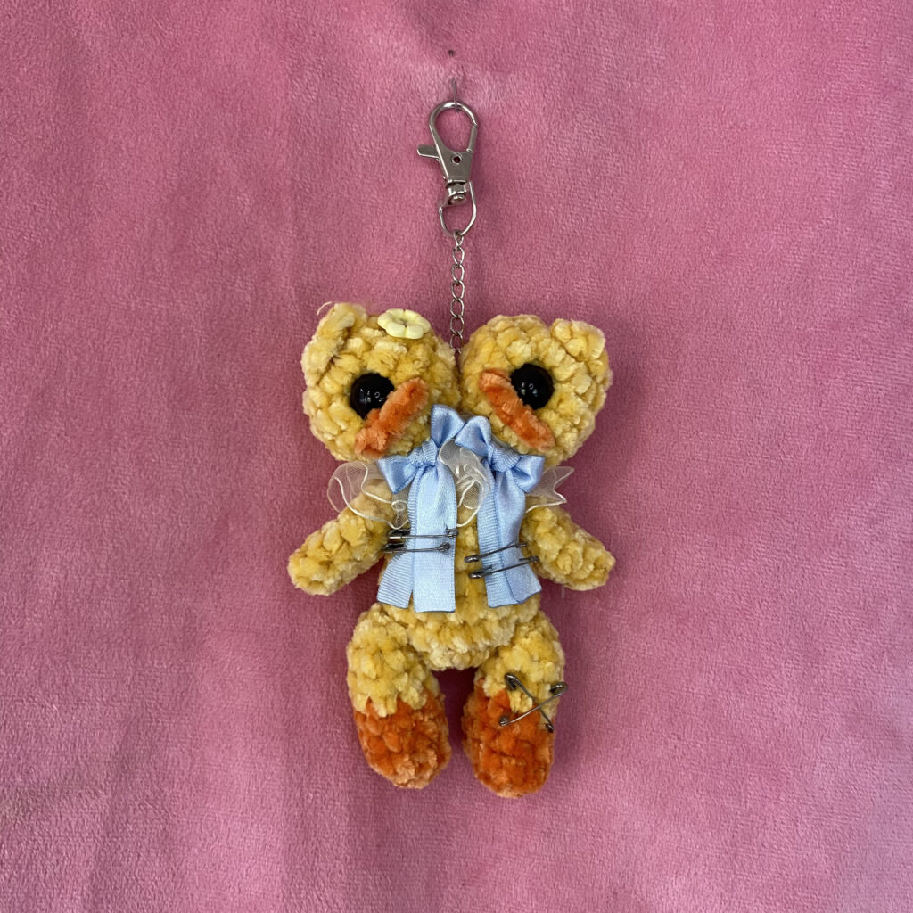 Lucky Doble 💜 | Llavero Amigurumi Patito de Dos Cabezas