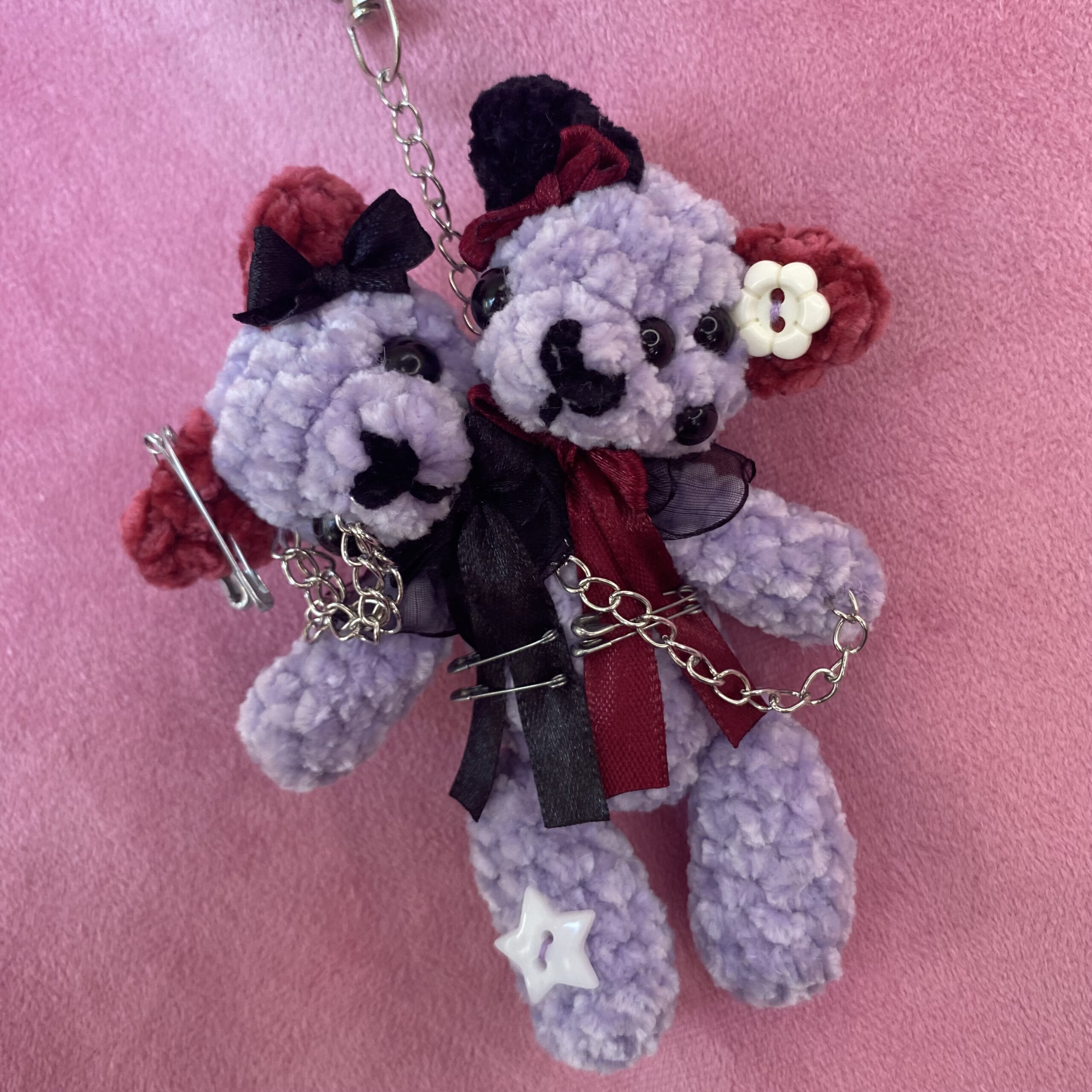 Ope y Ofe 💜 | Llavero Amigurumi Gatitos de Dos Cabezas - Imagen 2