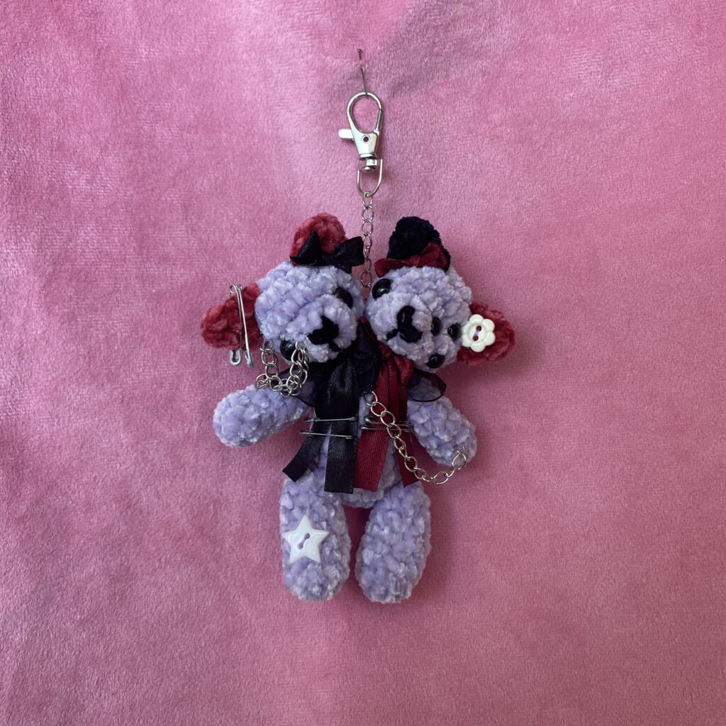 Ope y Ofe 💜 | Llavero Amigurumi Gatitos de Dos Cabezas