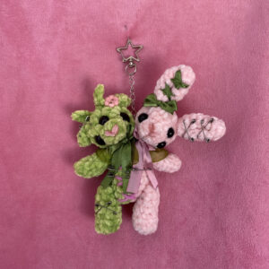Xyli y Xal 💜 | Llavero Amigurumi Alien de Dos Cabezas