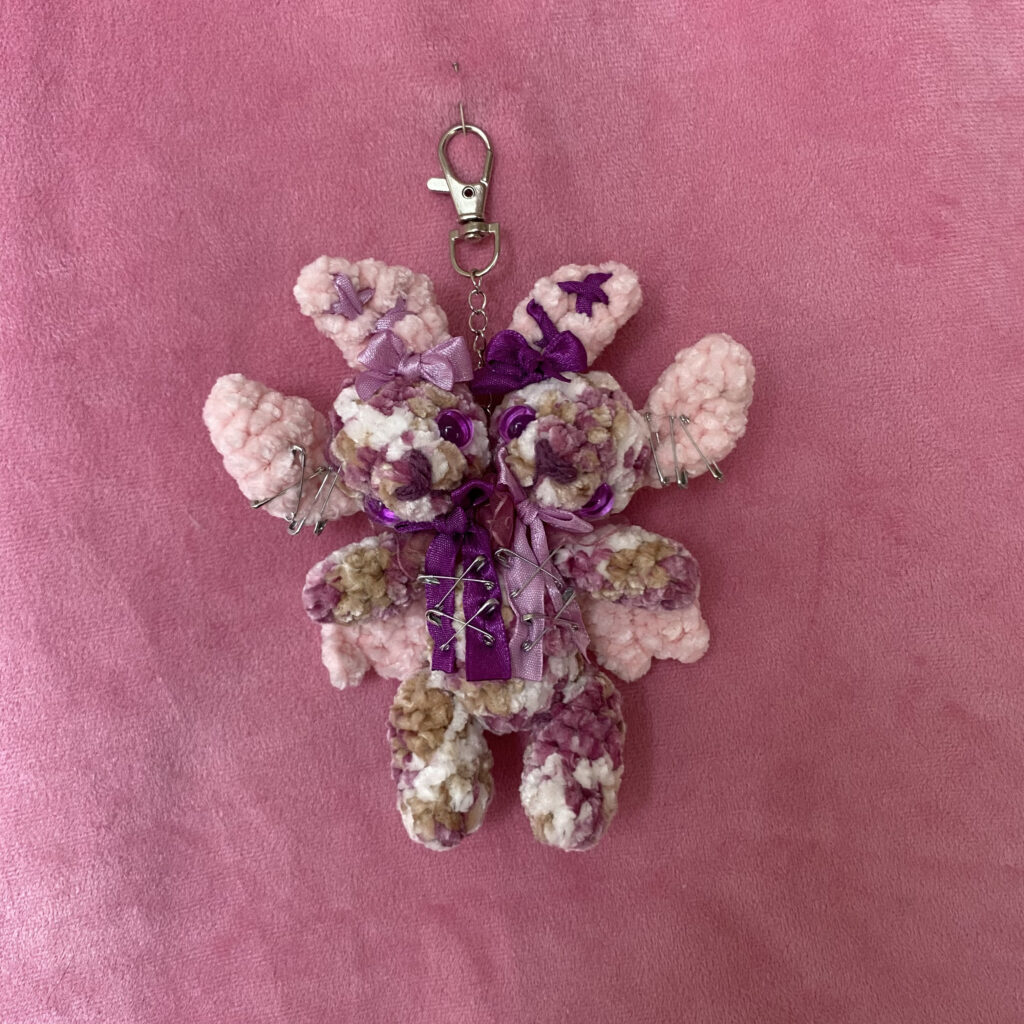 Milen y Ruri 💜 | Charm Amigurumi Murciélagos de Dos Cabezas
